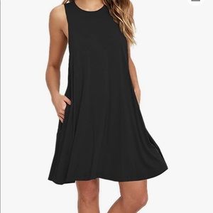 A New Day Black Sleeveless T Shirt Dress
